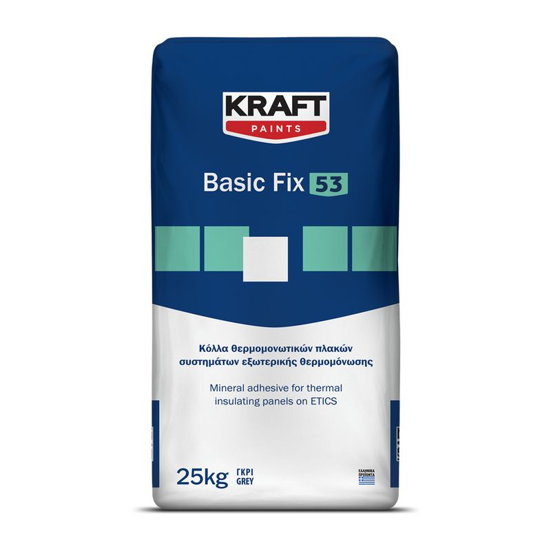 Κόλλα θερμομονωτικών πλακών Basic Fix 53 - Kraft Paints