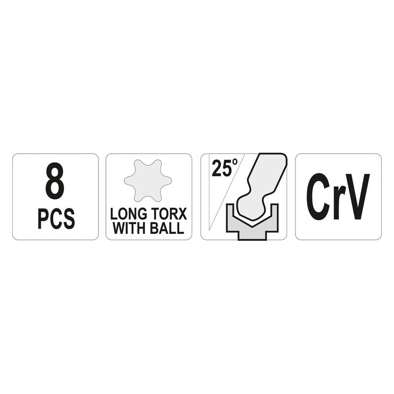 Επαγγελματικό σετ κλειδιών TORX YATO YT-05123 Επαγγελματικό σετ κλειδιών TORX YATO YT-05123