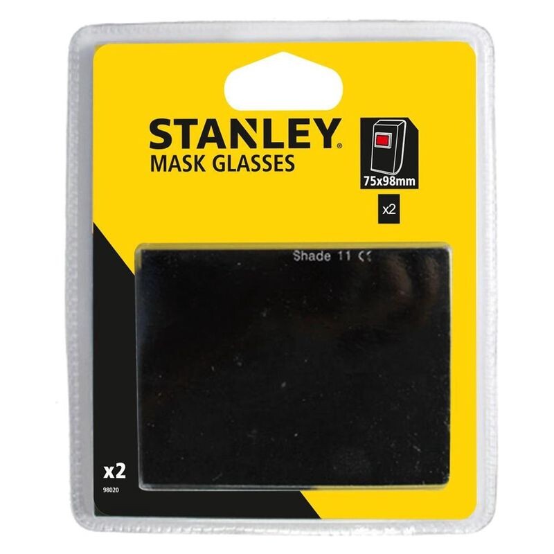 Γυαλί συγκόλλησης σκούρο - STANLEY Mask Glasses 75x98 mm - 2 τεμάχια 98020