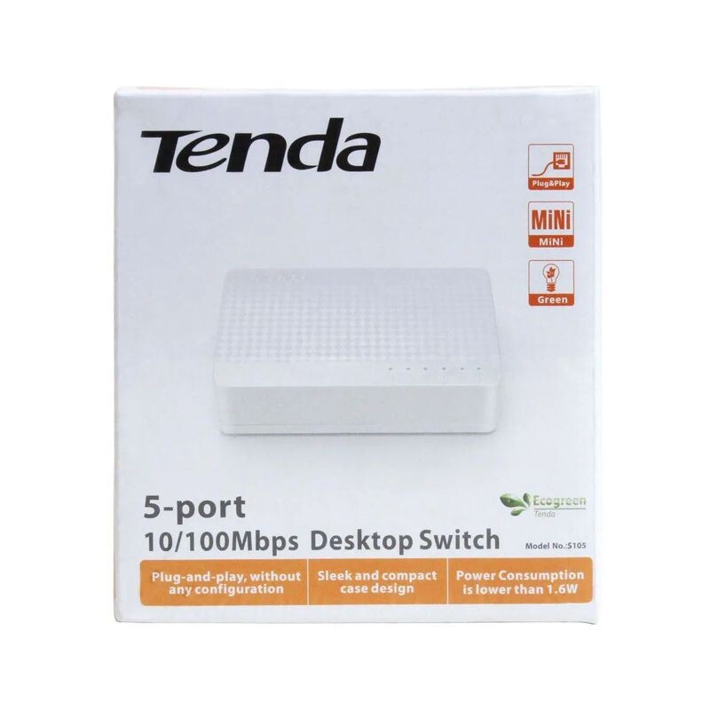Tenda S108 8-port 10/100Mbps Desktop Switch - Διανομέας Ενσύρματου Δικτύου