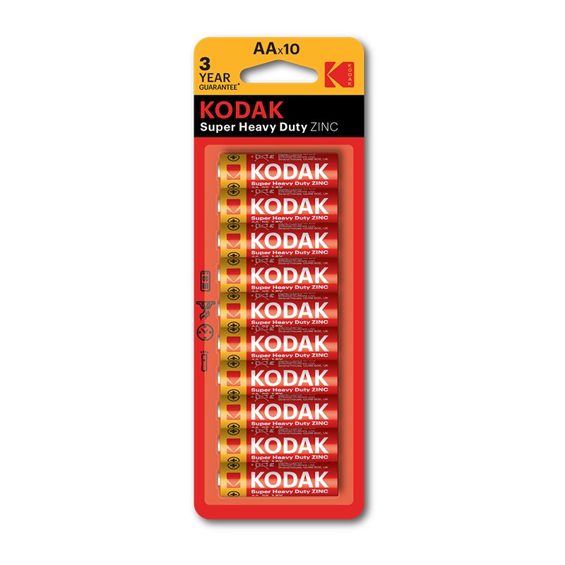 Μπαταρίες Kodak Heavy Duty Zinc AA Lr6 - Σετ 10 Τμχ