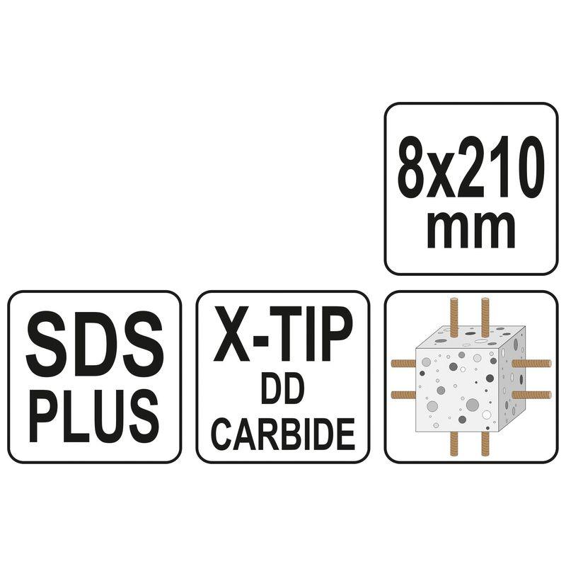 Διαμαντοτρύπανο με υποδοχή SDS PLUS Τετράκοπο X-TIP YATO YT-41943 - Image 5