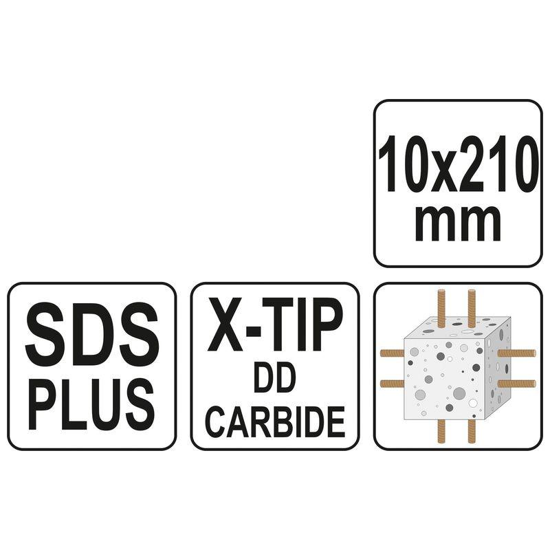 Διαμαντοτρύπανο με υποδοχή SDS PLUS Τετράκοπο X-TIP YATO YT-41945 - Image 5