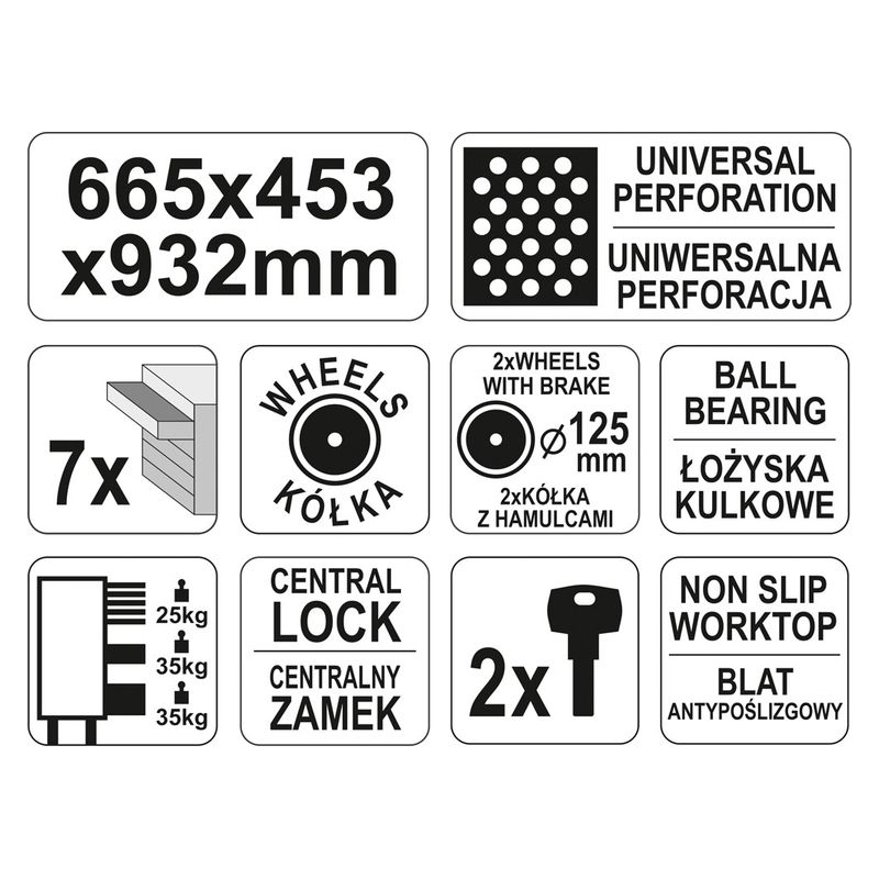 Τροχήλατη εργαλειοθήκη - YATO YT-09000 - Image 4