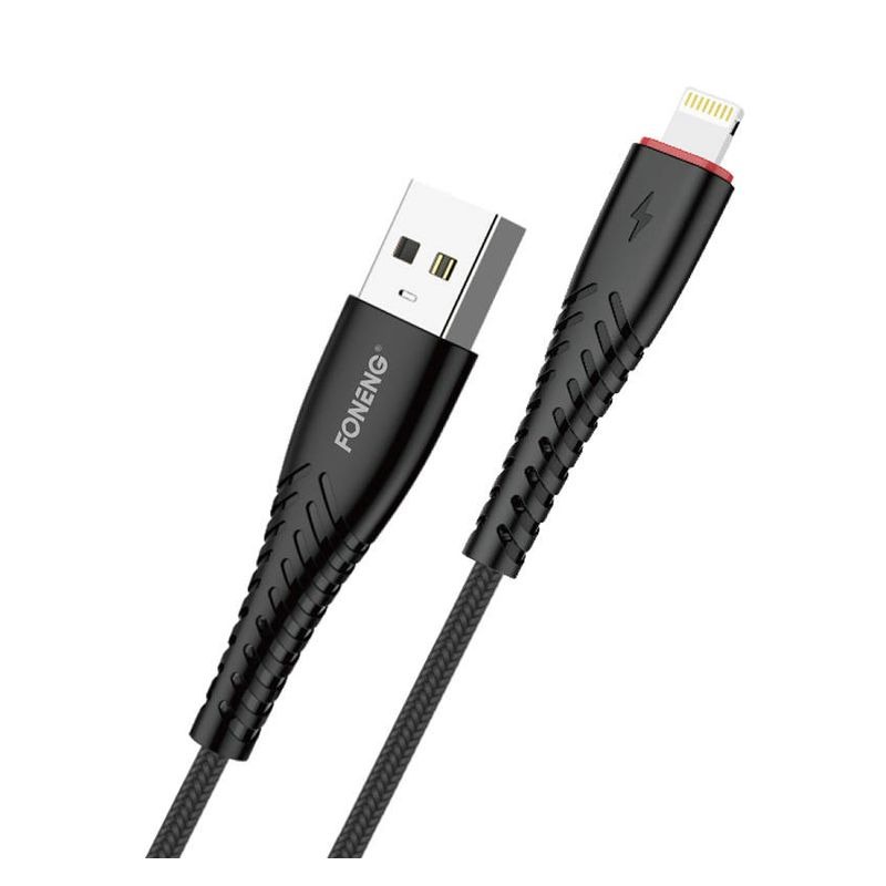 Καλώδιο Δεδομένων - Date Cable Foneng X15 USB σε Lightning, 2.4A, 1.2m (Μαύρο)