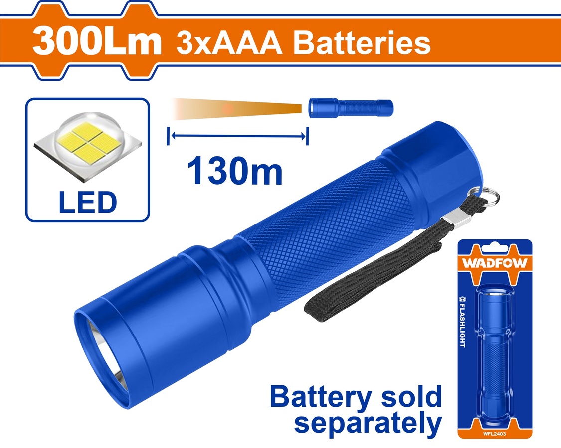Χρησιμοπωλείο - WADFOW ΦΑΚΟΣ ΧΕΙΡΟΣ 300Lm (WFL2403)