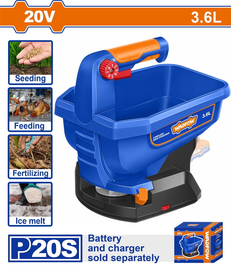 Χρησιμοπωλείο - WADFOW ΔΙΑΣΚΟΡΠΙΣΤΗΣ ΣΠΟΡΩΝ ΜΠΑΤ. Li-ion 20V ΧΩΡΙΣ ΜΠΑΤΑΡΙΑ & ΦΟΡΤΙΣΤΗ (WLSS1520)