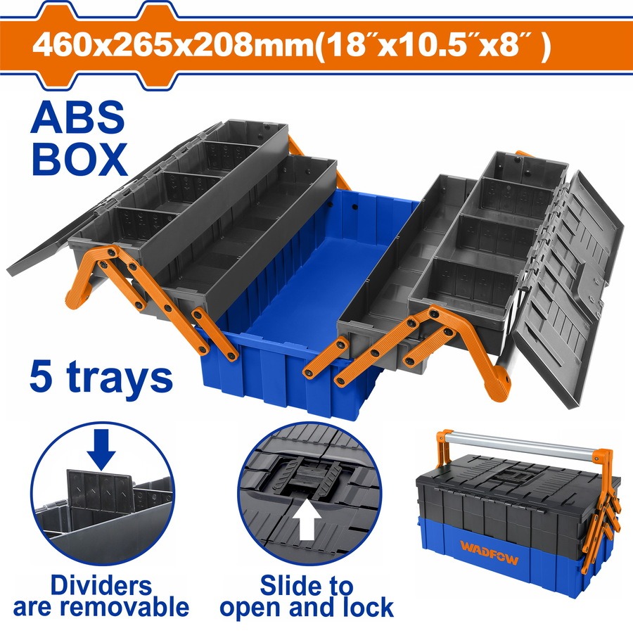 Χρησιμοπωλείο - WADFOW ΕΡΓΑΛΕΙΟΘΗΚΗ ΠΛΑΣΤΙΚΗ 5 ΔΙΑΜΕΡΙΣΜΑΤΩΝ (WTB4305)