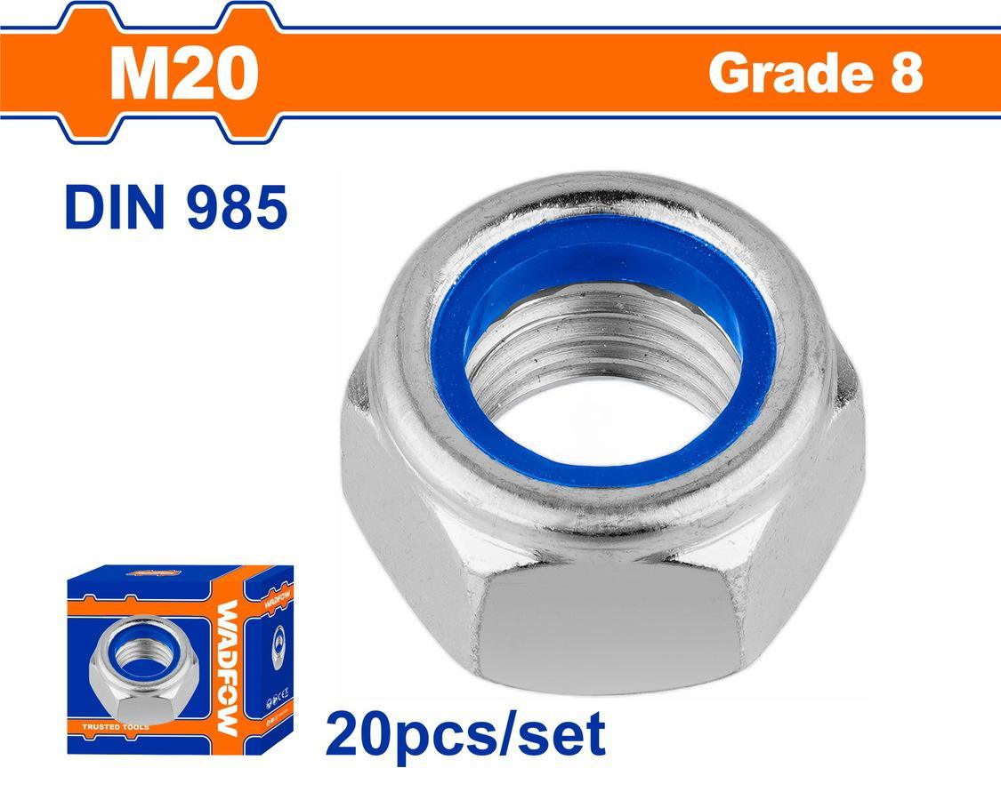 Χρησιμοπωλείο - WADFOW ΠΑΞΙΜΑΔΙ ΑΣΦΑΛΕΙΑΣ ΓΑΛΒ. DIN985 20mm 20TEM (WMV6520A)