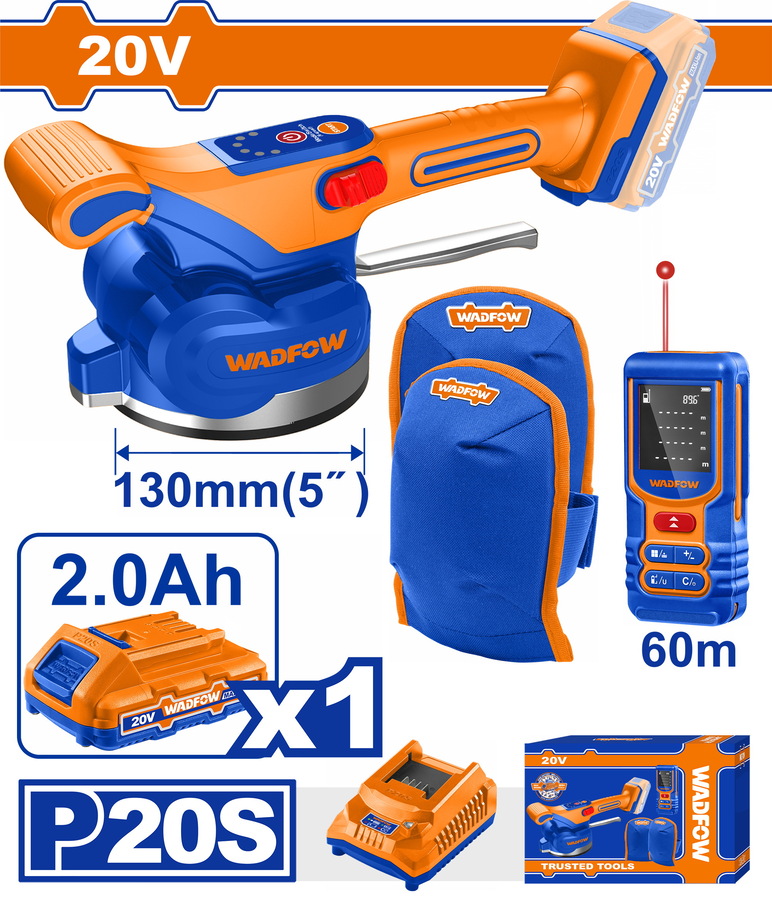 Χρησιμοπωλείο - WADFOW ΣΕΤ ΔΟΝΗΤΙΚΟ ΠΛΑΚΙΔΙΩΝ ΜΠΑΤ. Li-ion 20V / 2Ah / 1 ΜΠΑΤΑΡΙΑ (WOS241185)