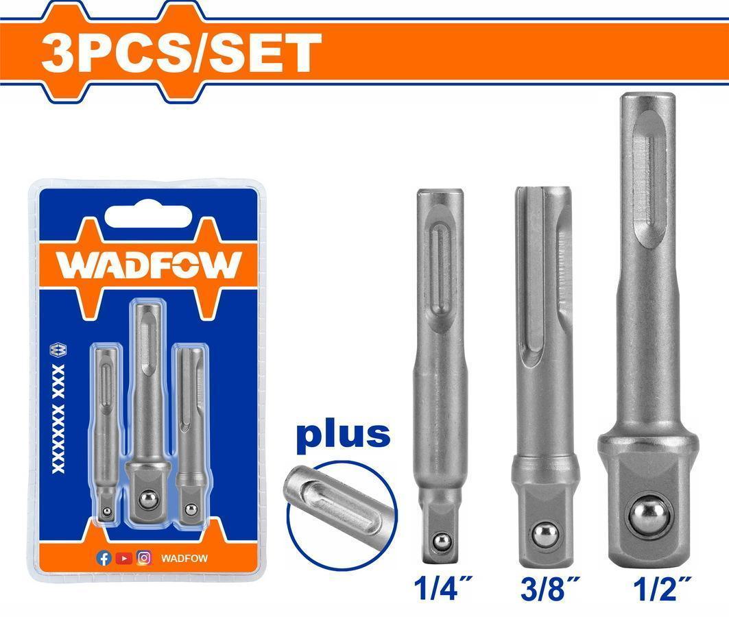 Χρησιμοπωλείο - WADFOW ΣΕΤ ΑΝΤΑΠΤΟΡΕΣ SDS-PLUS 1/4" - 3/8" - 1/2" 3ΤΕΜ (WSV4K02)
