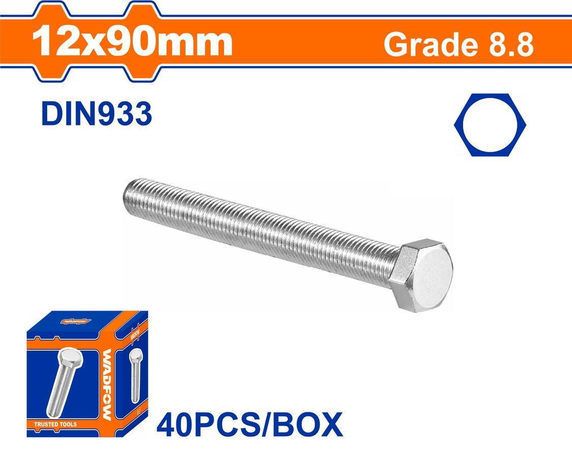 Χρησιμοπωλείο - WADFOW ΒΙΔΑ ΕΞΑΓΩΝΗ ΓΑΛΒ. 8.8 DIN933 12X90 40TEM (WXSP54GA)