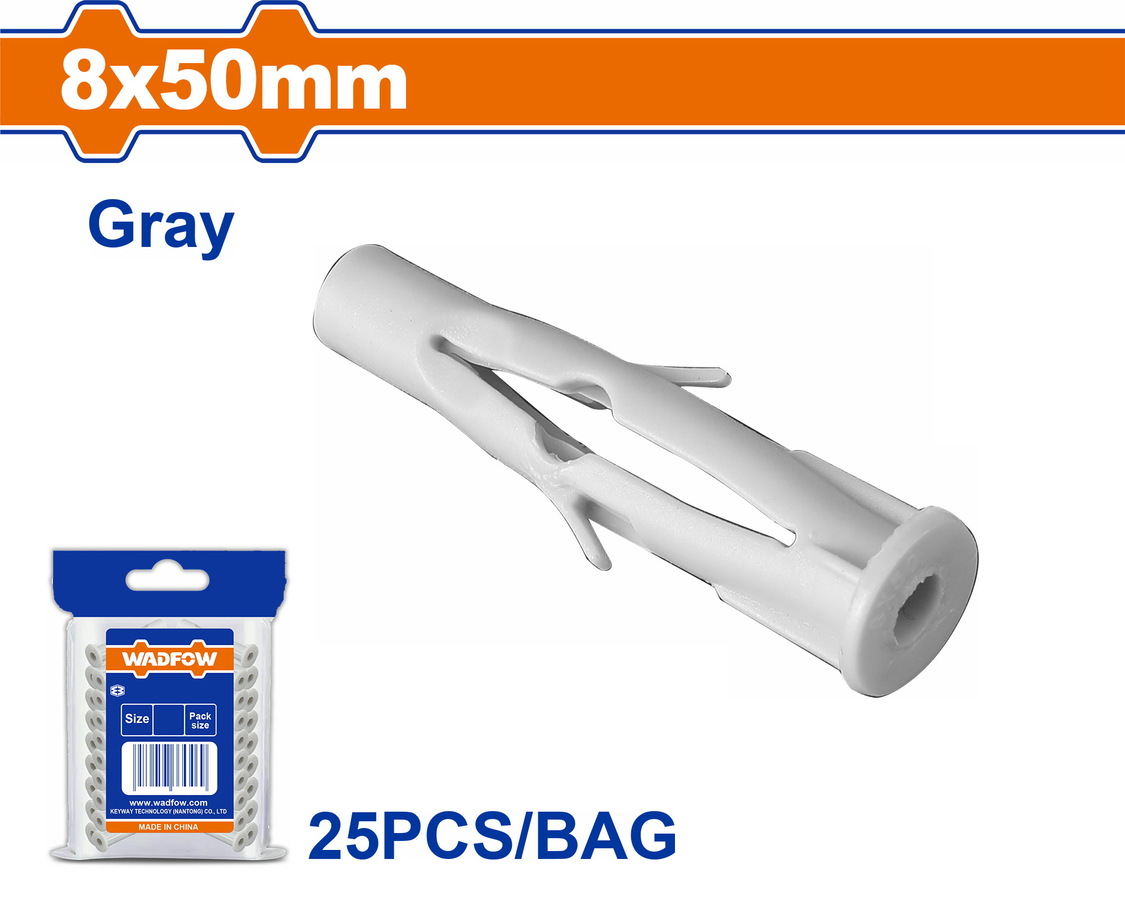 Χρησιμοπωλείο - WADFOW ΒΙΣΜΑ ΠΛΑΣΤΙΚΟ PE UNIVERSAL 8Χ50mm 25TEM (WXTE921)