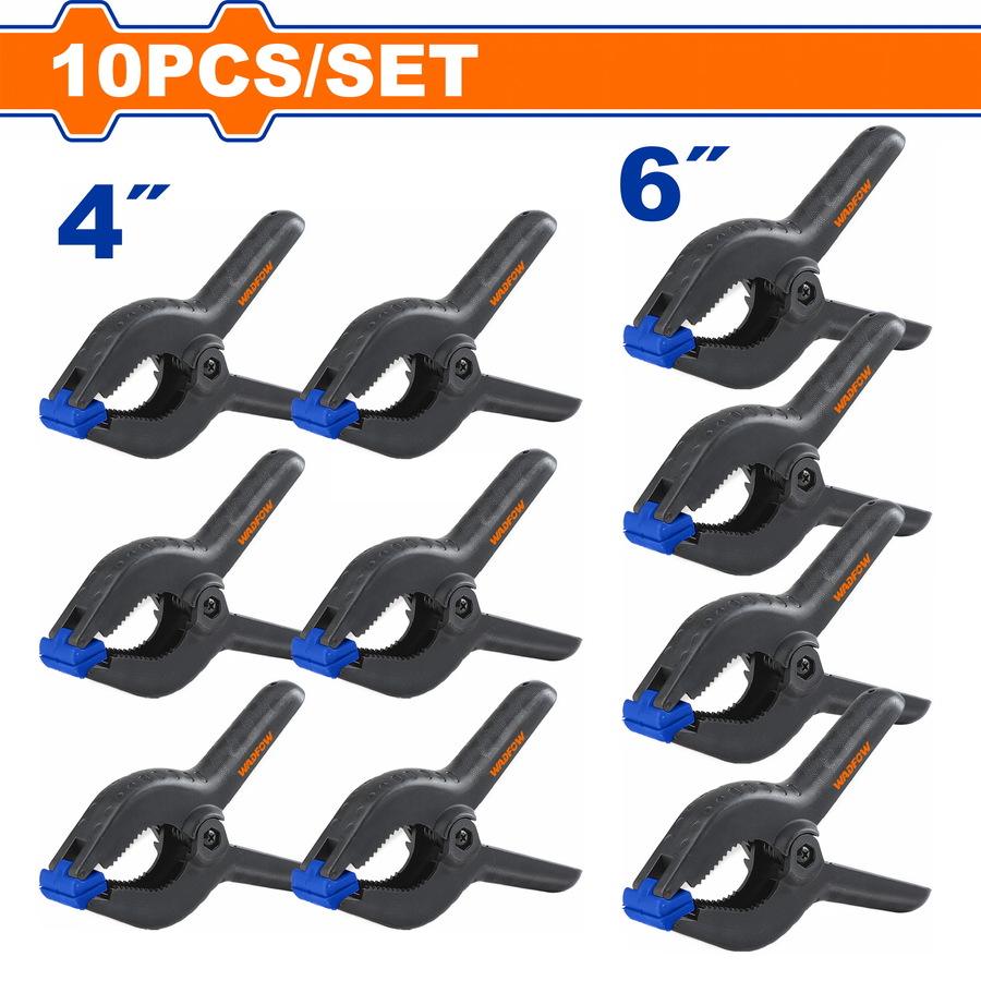 Χρησιμοπωλείο - WADFOW ΣΕΤ ΣΦΙΓΚΤΗΡΕΣ ΜΕ ΕΛΑΤΗΡΙΟ 4" & 6" 10ΤΕΜ (WCZ5510)