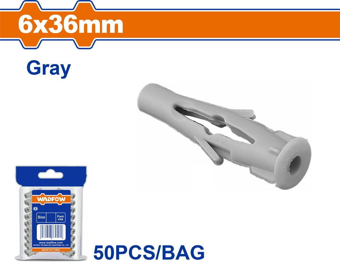 Χρησιμοπωλείο - WADFOW ΒΙΣΜΑ ΠΛΑΣΤΙΚΟ PE UNIVERSAL 6Χ36mm 50TEM (WXTE911)