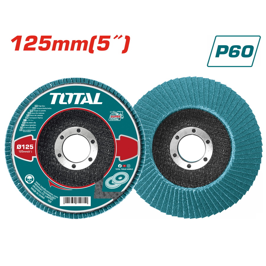 TOTAL ΠΟΛΥΠΤΕΡΟ ΓΥΑΛΙΣΜΑΤΟΣ 125mm P60 ΓΙΑ ΙΝΟΧ (TAC641252)