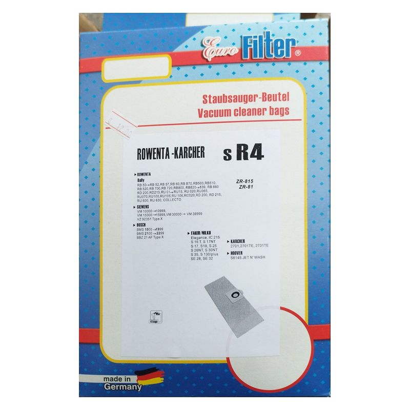 Ανταλλακτικές Σακούλες Ηλεκτρικής Σκούπας SR4 Eurofilter