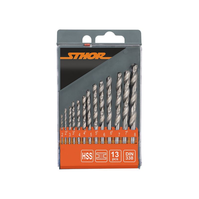 Σετ Τρυπάνια Σιδήρου HSS-G 98 2-8mm Sthor 21998 13τμχ