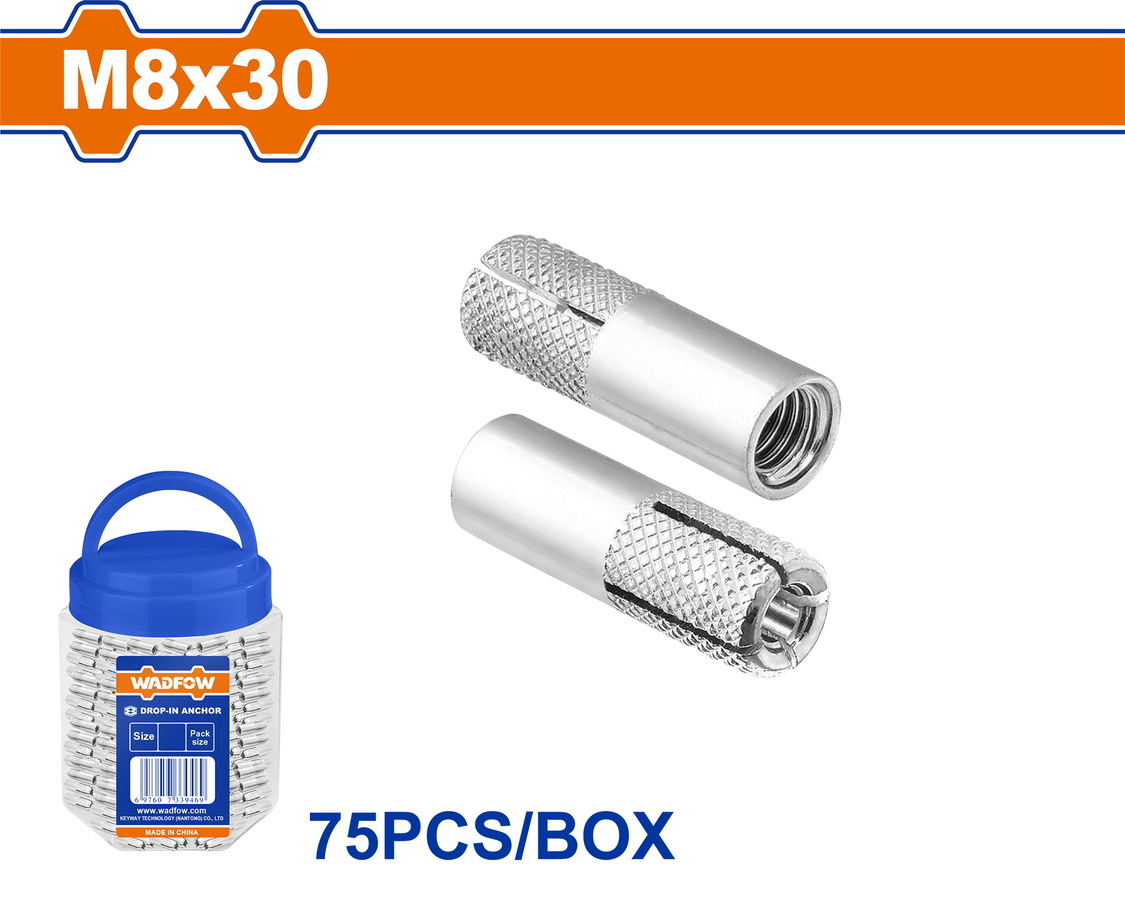 Χρησιμοπωλείο - WADFOW ΒΙΣΜΑΤΑ ΜΕΤΑΛΛΙΚΑ ΓΑΛΒ. ΝΤΙΖΑΣ ΕΣΩΤΕΡΙΚΟ ΣΠΕΙΡΩΜΑ 8 Χ 30 75ΤΕΜ ΣΕ ΠΛΑΣΤ. ΒΑΖΑΚΙ (WDQ3T08)