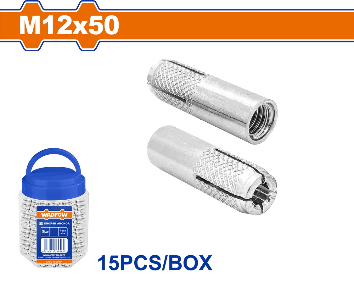 Χρησιμοπωλείο - WADFOW ΒΙΣΜΑΤΑ ΜΕΤΑΛΛΙΚΑ ΓΑΛΒ. ΝΤΙΖΑΣ ΕΣΩΤΕΡΙΚΟ ΣΠΕΙΡΩΜΑ 12 Χ 50 15ΤΕΜ ΣΕ ΠΛΑΣΤ. ΒΑΖΑΚΙ (WDQ3T12)