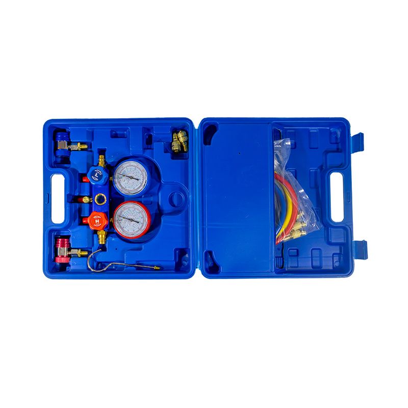 Σετ Εργαλείων Ελέγχου Πίεσης Κλιματιστικών με Μανόμετρα, 7 τμχ - BORMANN Pro BVP1005