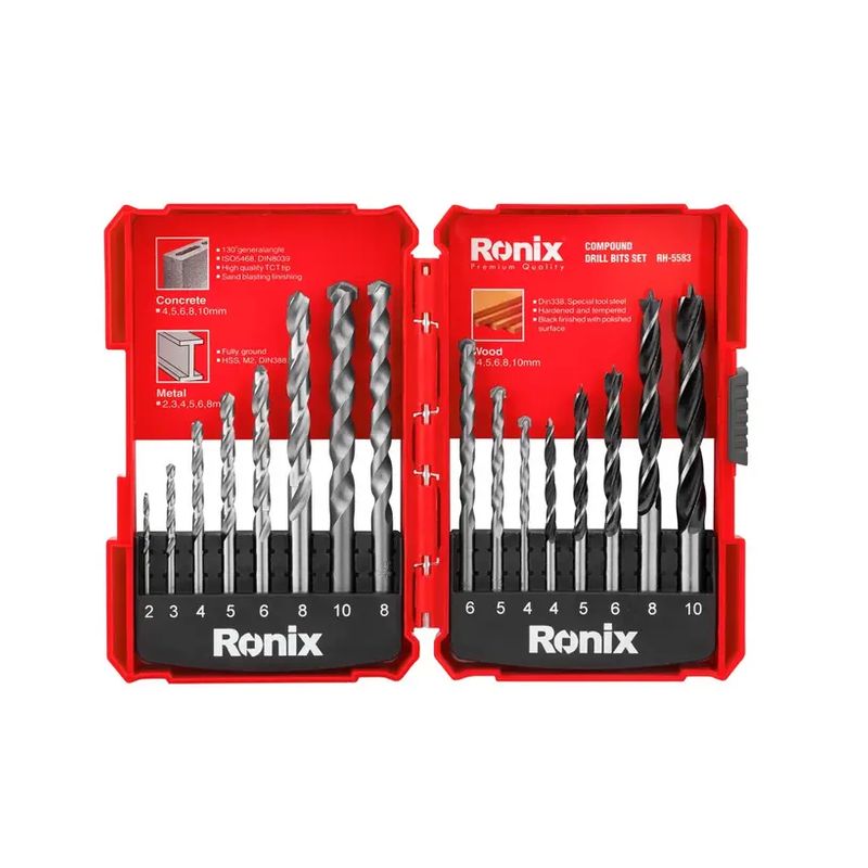 Σετ τρυπανιών 16 τμχ - Ronix RH-5583