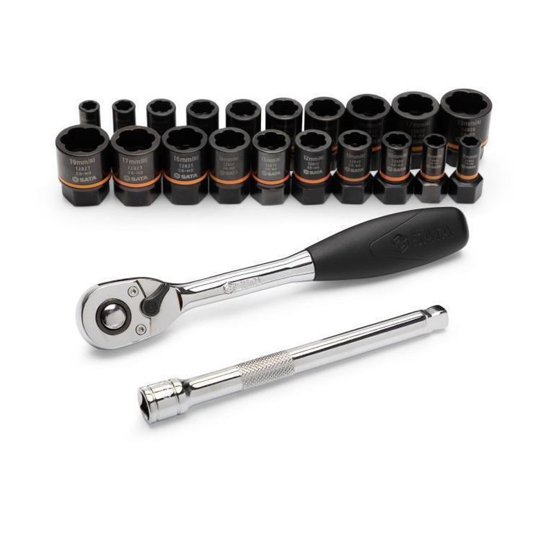 Σετ 23τμχ Καστάνια με Καρυδάκια 1\4" και 3\8" Sata ST09138