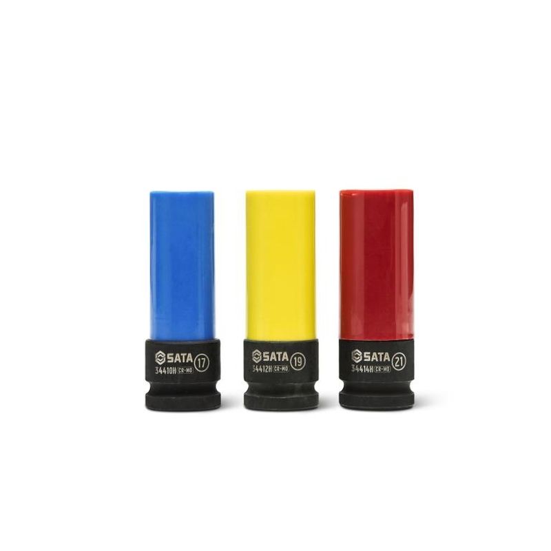 Σετ 3τμχ Καρυδάκια αέρος 1/2″ για ζάντες σετ 3τεμ. 17mm, 19mm, 21mm Sata ST09142G