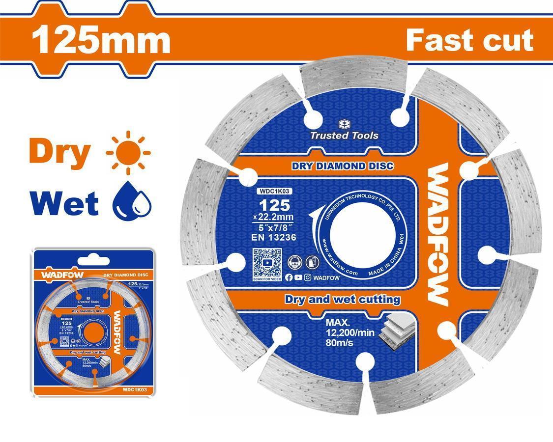 Χρησιμοπωλείο - WADFOW ΔΙΑΜΑΝΤΟΔΙΣΚΟΣ ΞΗΡΑΣ & ΥΓΡΑΣ ΚΟΠΗΣ 125mm (WDC1K03)