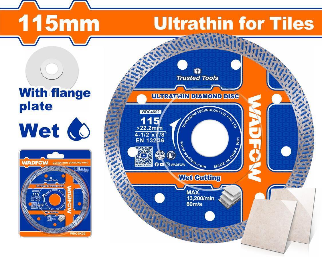 Χρησιμοπωλείο - WADFOW ΔΙΑΜΑΝΤΟΔΙΣΚΟΣ ΥΓΡΑΣ ΚΟΠΗΣ ΛΕΠΤΟΣ 115 Χ 1mm (WDC4K02)