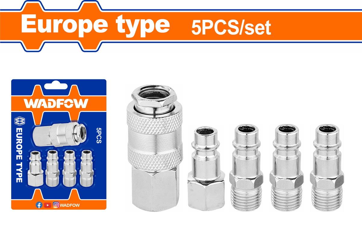 Χρησιμοπωλείο - WADFOW ΣΕΤ ΤΑΧΥΣΥΝΔΕΣΜΟΙ ΑΕΡΟΣ 1/4" 5ΤΕΜ (WQP3670)