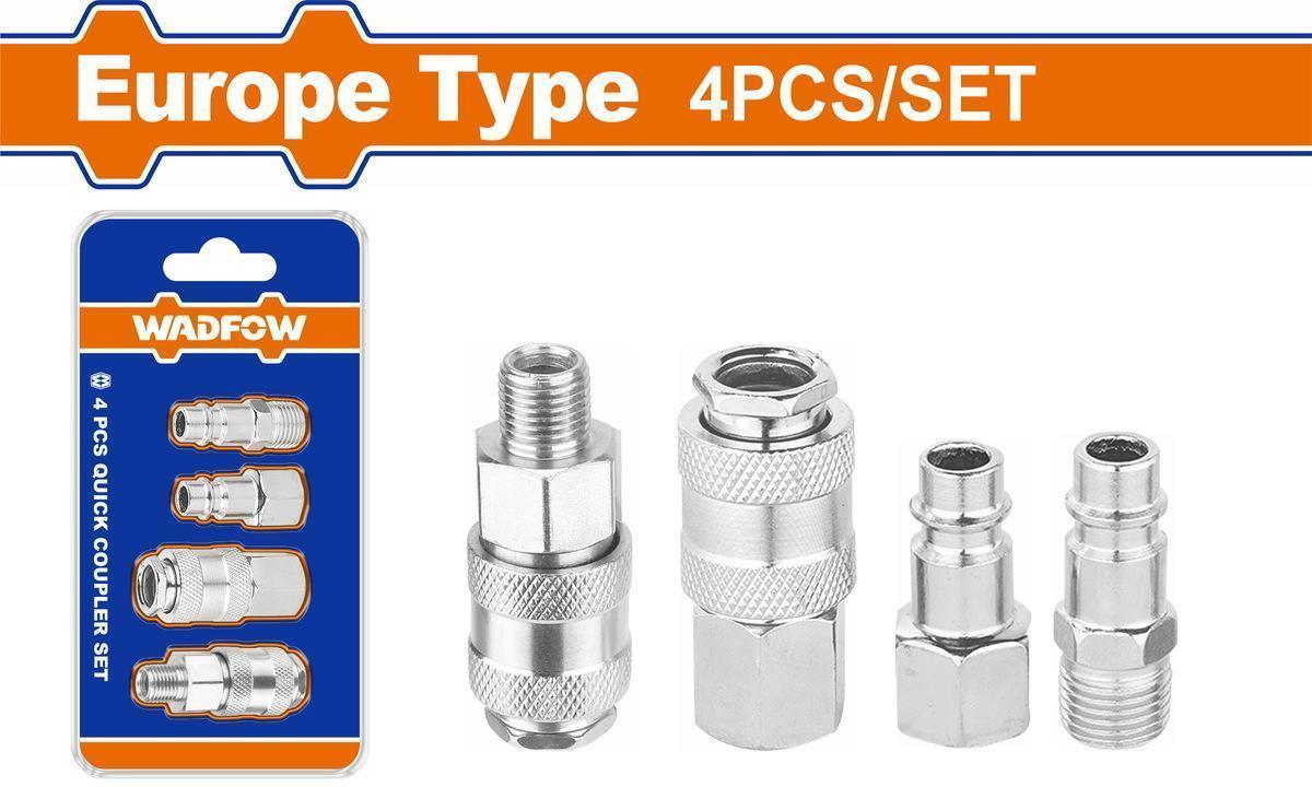 Χρησιμοπωλείο - WADFOW ΣΕΤ ΤΑΧΥΣΥΝΔΕΣΜΟΙ ΑΕΡΟΣ 1/4" 4ΤΕΜ (WQP4670)