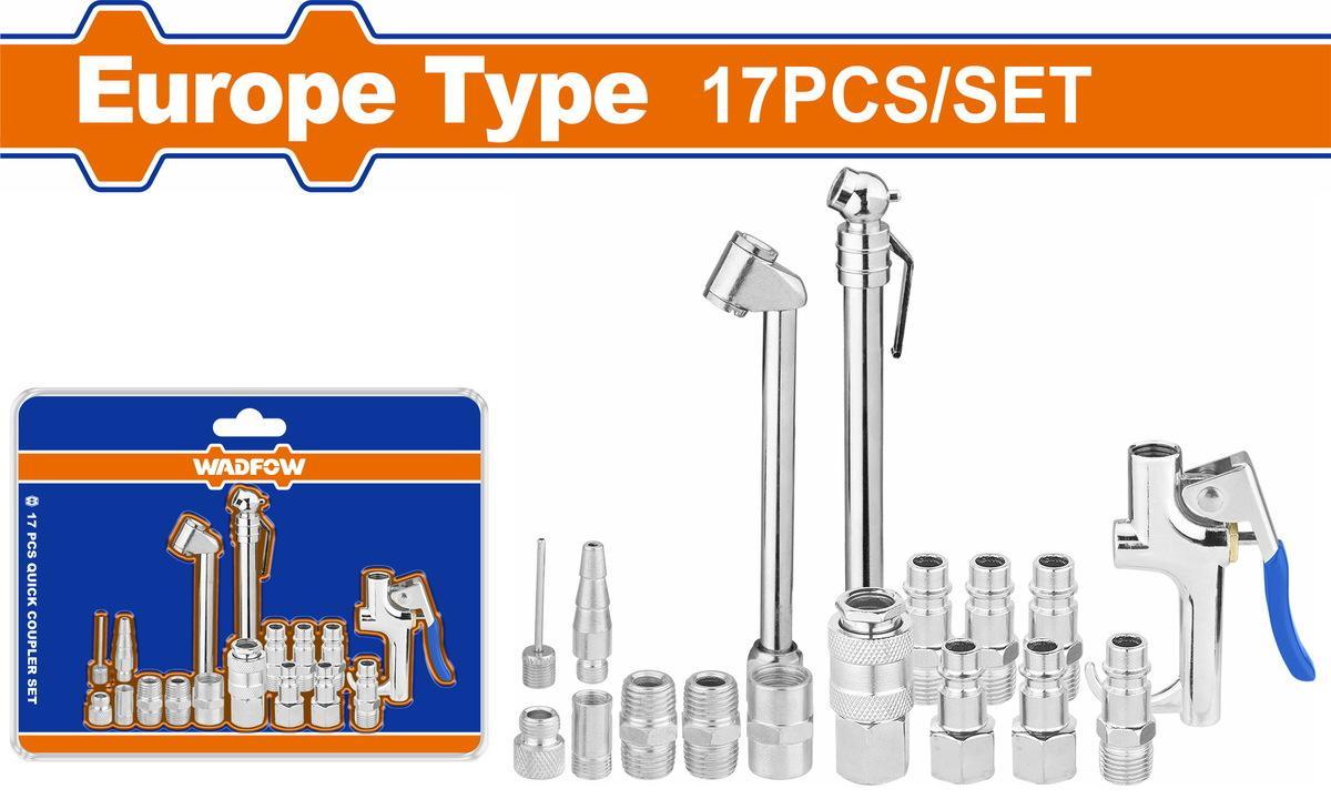 Χρησιμοπωλείο - WADFOW ΣΕΤ ΠΙΣΤΟΛΙΟΥ & ΤΑΧΥΣΥΝΔΕΣΜΩΝ ΑΕΡΟΣ 1/4" 17ΤΕΜ (WQP9420)