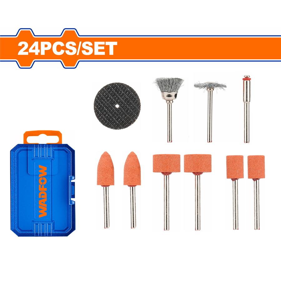 Χρησιμοπωλείο - WADFOW ΣΕΤ ΕΞΑΡΤΗΜΑΤΩΝ ΚΟΠΗΣ & ΛΕΙΑΝΣΗΣ ΜΕΤΑΛΛΟΥ ΠΟΛΥΕΡΓΑΛΕΙΟΥ 24ΤΕΜ (WRR4024)