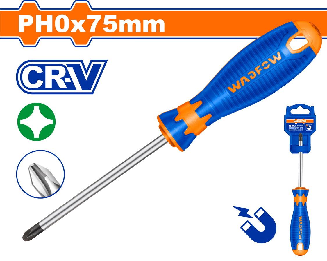 Χρησιμοπωλείο - WADFOW ΚΑΤΣΑΒΙΔΙ ΜΑΓΝ. PH0 X 75mm (WSD2203)