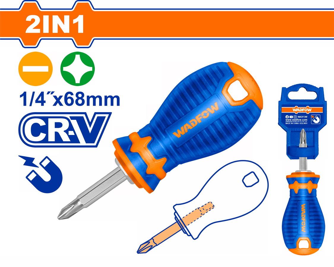 Χρησιμοπωλείο - WADFOW ΚΑΤΣΑΒΙΔΙ ΔΙΠΛΟ 68mm ΜΑΓΝ. ΝΑΝΟΣ 2 σε 1 (WSS45M1)