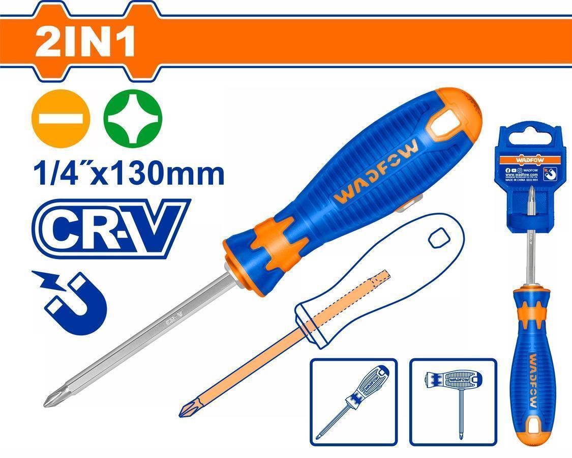Χρησιμοπωλείο - WADFOW ΚΑΤΣΑΒΙΔΙ ΔΙΠΛΟ 130mm ΜΑΓΝ. 2 σε 1 (WSS45M3)