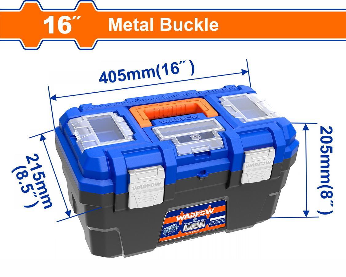 Χρησιμοπωλείο - WADFOW ΕΡΓΑΛΕΙΟΘΗΚΗ ΠΛΑΣΤΙΚΗ 16" ΜΕ ΜΕΤΑΛ. ΚΟΥΜΠΩΜΑΤΑ (WTB3316)