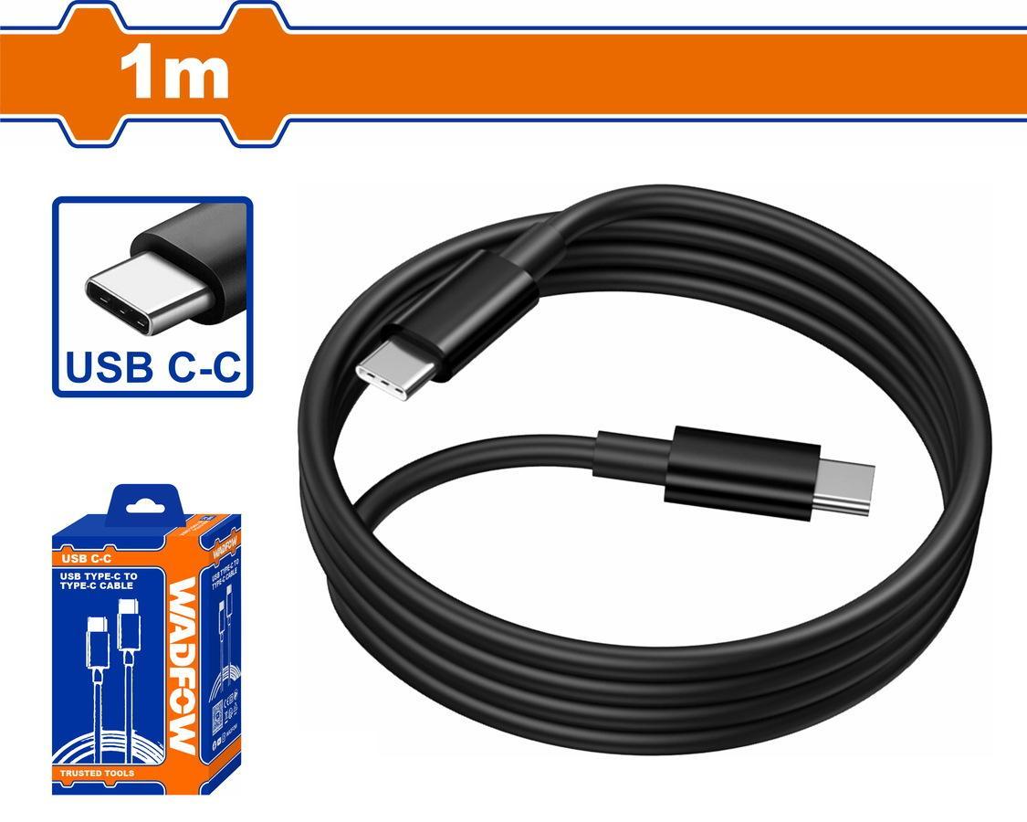 Χρησιμοπωλείο - WADFOW ΚΑΛΩΔΙΟ ΦΟΡΤΙΣΤΗ USB Type C to Type C 1m (WUB1502)