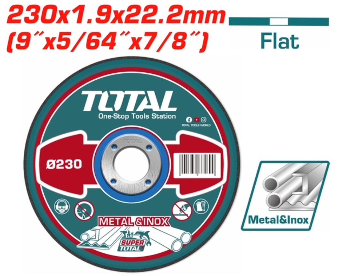TOTAL ΔΙΣΚΟΣ ΚΟΠΗΣ ΙΝΟΧ - ΜΕΤΑΛΛΟΥ 230 Χ 1.9mm (TAC2212303)