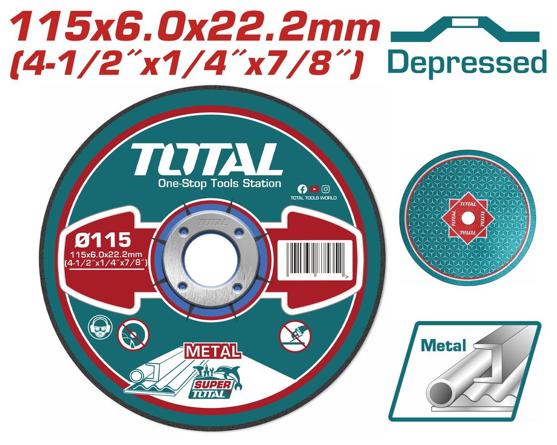 TOTAL ΔΙΣΚΟΣ ΛΕΙΑΝΣΕΩΣ ΜΕΤΑΛΛΟΥ Φ - 115 Χ 6mm (TAC2231151)