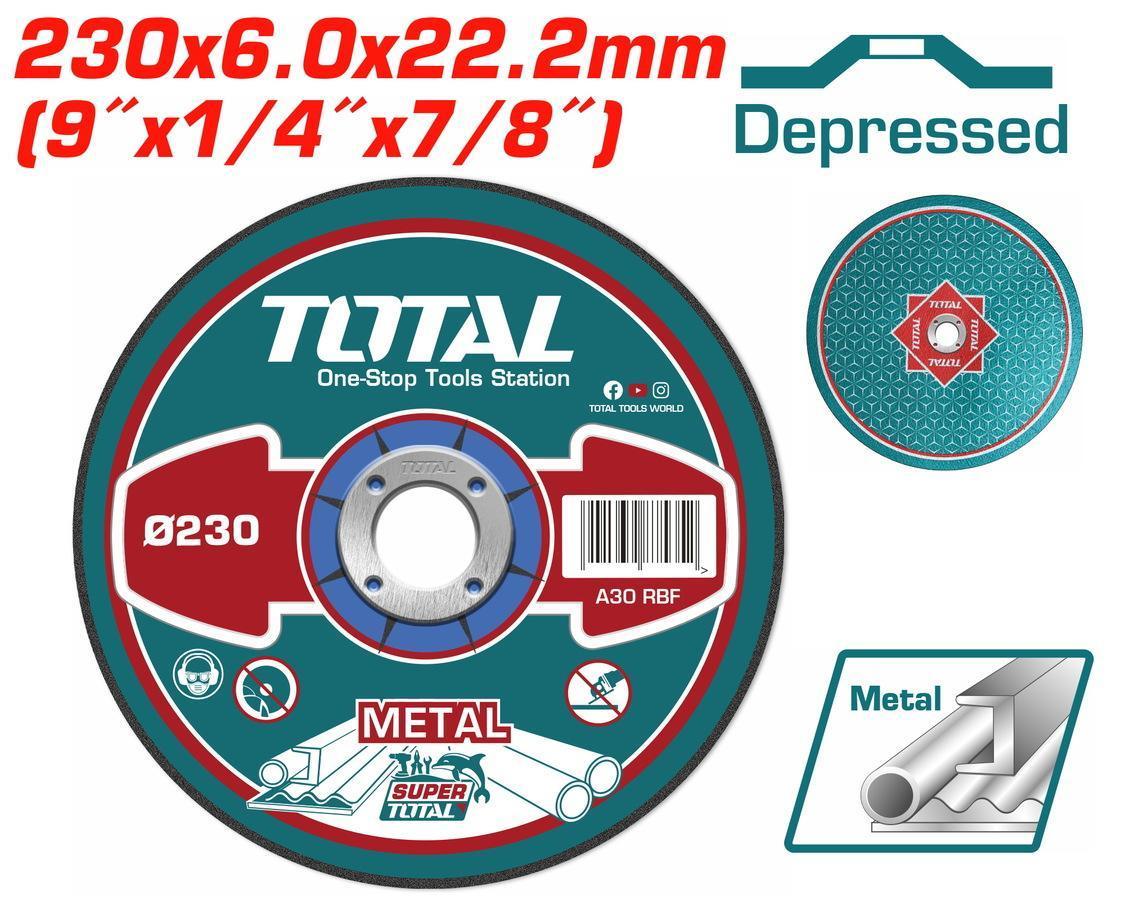 TOTAL ΔΙΣΚΟΣ ΛΕΙΑΝΣΕΩΣ ΜΕΤΑΛΛΟΥ Φ - 230 Χ 6mm (TAC2232301)