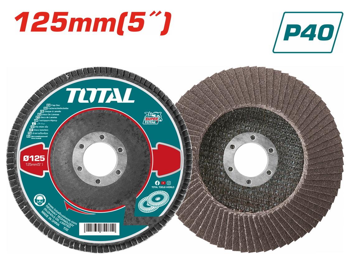 TOTAL ΠΟΛΥΠΤΕΡΟ ΓΥΑΛΙΣΜΑΤΟΣ ΜΕΤΑΛΛΟΥ / ΙΝΟΧ 125mm P40 (TAC631251)