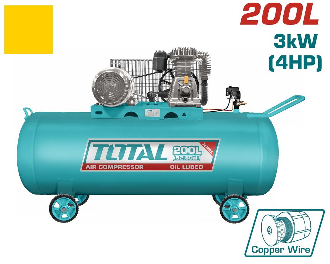 TOTAL ΕΠΑΓΓ. ΑΕΡΟΣΥΜΠΙΕΣΤΗΣ ΙΜΑΝΤΑ 3kW / 4HP / 200Lit (TC1402002)
