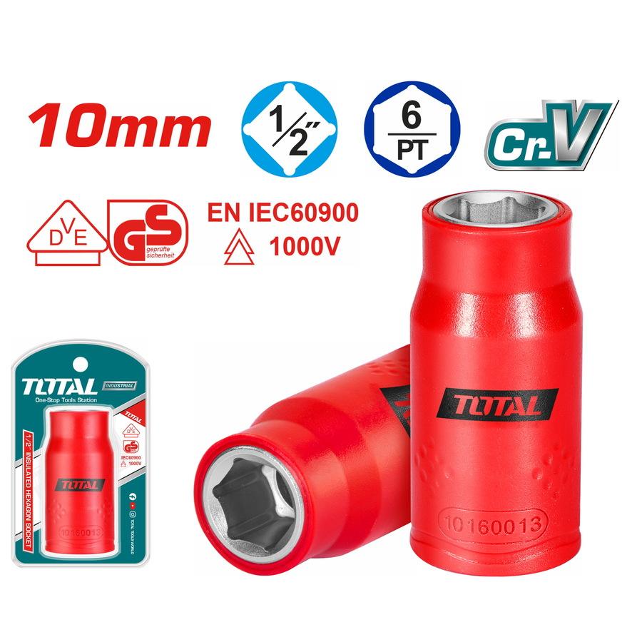 TOTAL ΚΑΡΥΔΑΚΙ ΕΞΑΓΩΝo 1/2" 10mm 1000V VDE (THIHAST12101)
