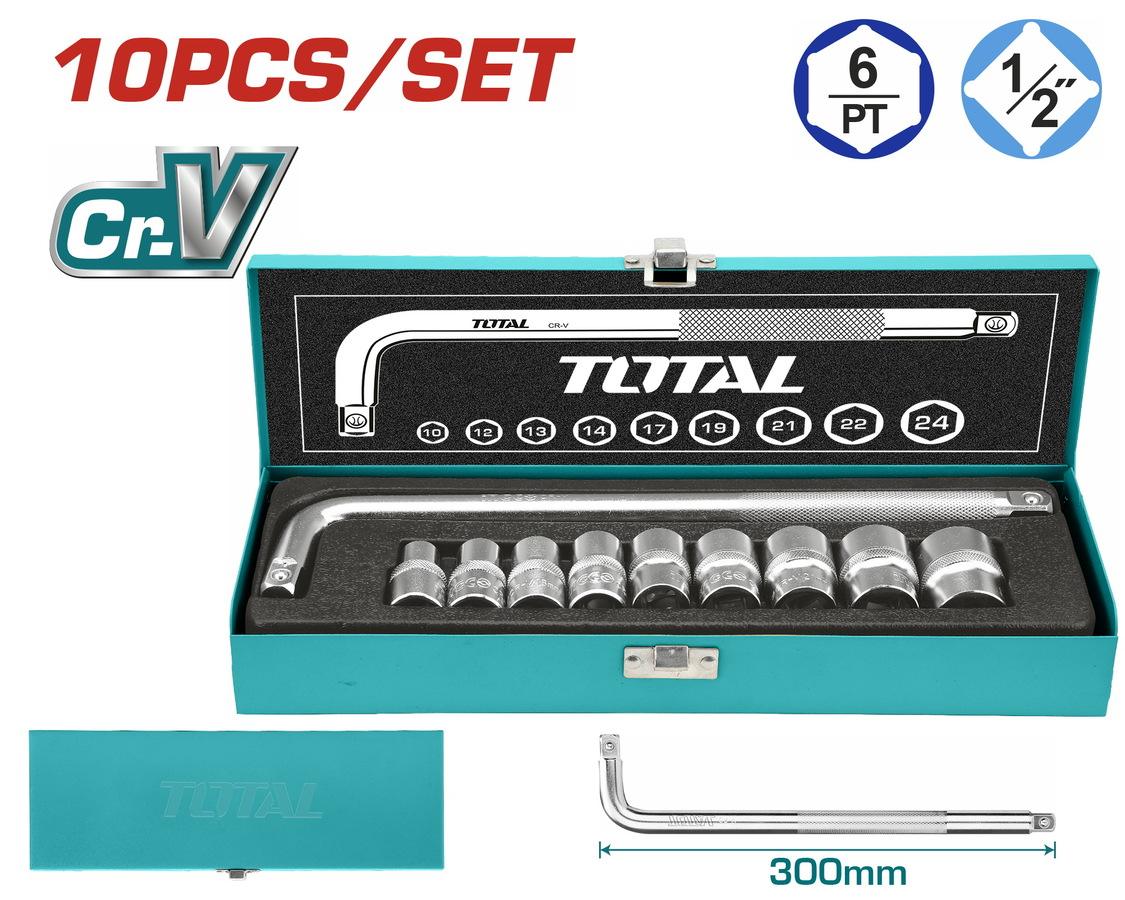 TOTAL ΣΕΤ ΚΑΣΕΤΙΝΑ ΚΑΡΥΔΑΚΙΑ 1/2" 10ΤΕΜ (THTL121101)