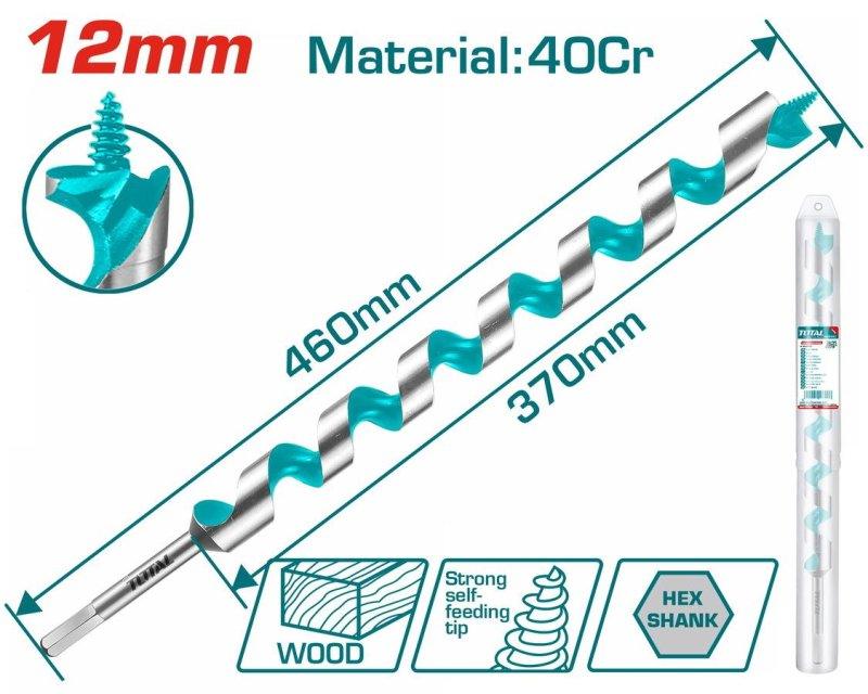 TOTAL ΤΡΥΠΑΝΙ ΞΥΛΟΥ ΤΥΠΟΥ ΑΡΙΔΑΣ 40Cr 12 Χ 460mm (TAC3512)