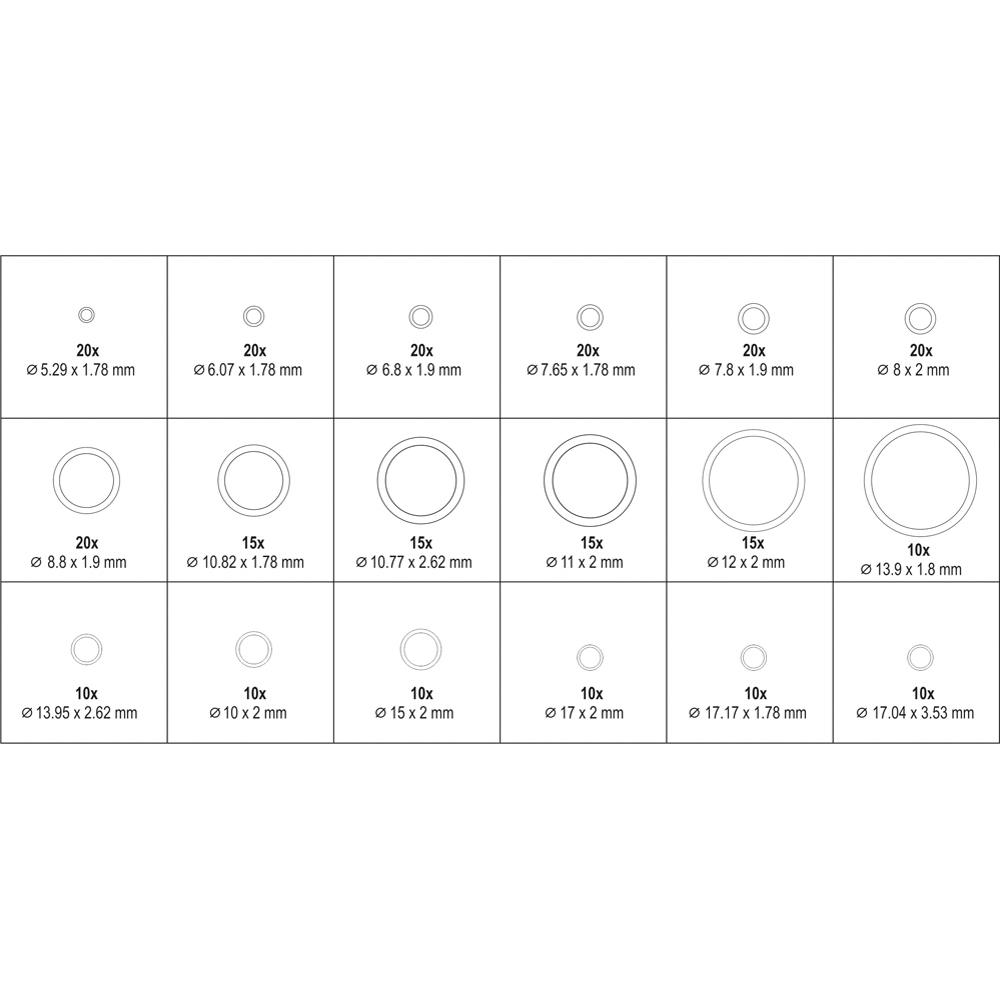 xrisimopolio O-RINGS ΨΥΚΤΙΚΩΝ ΣΕΤ 270ΤΕΜ YT-06879