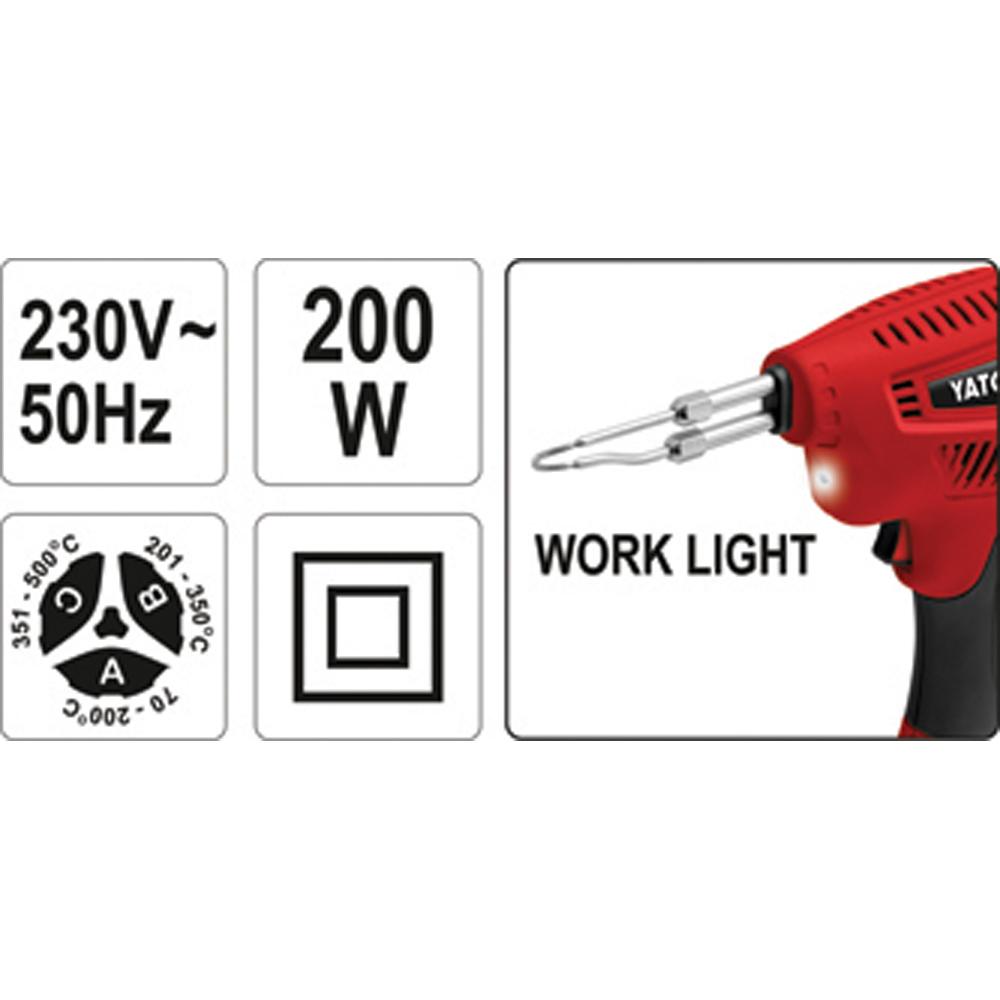 xrisimopolio ΚΟΛΛΗΤΗΡΙ ΠΙΣΤΟΛΙ 200W YT-82451