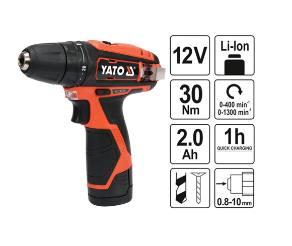 xrisimopolio ΔΡΑΠΑΝΟΚΑΤΣΑΒΙΔO 12V YATO YT-82901 1Χ2Ah